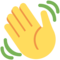 Waving Hand emoji on Twitter